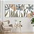 Quadros Decorativos Trio em Flutuante Arte Abstrata Flores Cores Neutras - Imagem 1