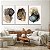 Quadros Decorativos Trio em Canvas Arte Abstrata Manchas Orgânicas - Imagem 5