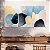 Quadros Decorativos Trio em Canvas Arte Abstrata Formas Orgânicas Tom Pastel - Imagem 4