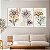 Quadros Decorativos Trio em Canvas Arte Abstrata Sombra de Flores Minimalistas - Imagem 5