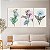 Quadros Decorativos Trio em Canvas Arte Abstrata De Flores Coloridas - Imagem 2