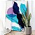 Quadro Decorativo Canvas Arte Abstrata de Folhas Coloridas ao Fundo Branco II Vertical - Imagem 5