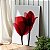 Quadro Decorativo Canvas Floral com Flores Tulipas Vermelhas Minimalistas II Vertical - Imagem 4