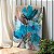 Quadro Decorativo Canvas Floral Flores Aquarela Azuis Vertical - Imagem 1
