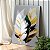 Quadro Decorativo Canvas Folhas Em Detalhes Coloridos Fundo Claro I Vertical - Imagem 3