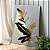 Quadro Decorativo Canvas Folhas Em Detalhes Coloridos Fundo Claro II Vertical - Imagem 2