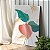 Quadro Decorativo Canvas Folhas Em Detalhes Rosa e Azul Fundo Claro I Vertical - Imagem 3