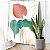 QuadrosDecorativo Canvas Folhas Em Detalhes Rosa e Azul Fundo Claro II Vertical - Imagem 5