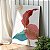 Quadro Decorativo Canvas Folhas Em Detalhes Rosa e Azul Fundo Claro III Horizontal - Imagem 3