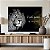 Quadro Decorativo Canvas Leão a Sorte Favorece os Corajosos Frase Motivacional Vertical - Imagem 4