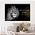 Quadro Decorativo Canvas Leão Aquele que te Guarda Não Dorme Salmo 121:3 Vertical - Imagem 5
