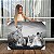 Quadro Decorativo Canvas Família Leão Adultos Preto e Branco Horizontal - Imagem 1