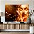 Quadro Decorativo Canvas Beleza Feminina Mulher com Maquiagem Dourada Horizontal - Imagem 4