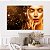 Quadro Decorativo Canvas Beleza Feminina Mulher com Maquiagem Dourada Horizontal - Imagem 5