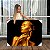Quadro Decorativo Canvas Beleza Feminina Mulher com Maquiagem Dourada Horizontal - Imagem 1