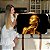 Quadro Decorativo Canvas Beleza Feminina Mulher com Maquiagem Dourada Horizontal - Imagem 7