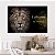 Quadro Decorativo Canvas Leão a Sorte Favorece os Corajosos Abstrato Horizontal - Imagem 2