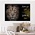 Quadro Decorativo Canvas Leão Colorido Nunca Foi Sorte Sempre Foi Deus Horizontal - Imagem 5