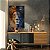 Quadro Decorativo Canvas Leão Meia Face Azul Vertical - Imagem 3