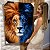 Quadro Decorativo Canvas Leão Meia Face Azul Vertical - Imagem 6