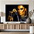 Quadro Decorativo Canvas Beleza Feminina Mulher com Maquiagem Dourada Segurando Bolsa Horizontal - Imagem 4