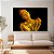 Quadro Decorativo Canvas Beleza Feminina Mulher com Maquiagem Dourada no Corpo Horizontal - Imagem 2