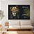 Quadro Decorativo Canvas Leão Nunca Foi Sorte Sempre Foi Deus Detalhes Dourados Horizontal - Imagem 3