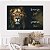 Quadro Decorativo Canvas Leão Nunca Foi Sorte Sempre Foi Deus Detalhes Dourados Horizontal - Imagem 5