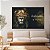 Quadro Decorativo Canvas Leão Colorido a Frase a Sorte Favorece os Corajosos Horizontal - Imagem 3
