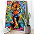 Quadro Decorativo Canvas Tigre Abstrato Colorido Vertical - Imagem 4