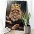 Quadro Decorativo Canvas Leão com Coroa Vertical - Imagem 4