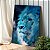 Quadro Decorativo Canvas Face Leão de Judá Neve Vertical - Imagem 2