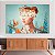 Quadro Decorativo Canvas Beleza Feminina Face Mulher Floral Horizontal - Imagem 3