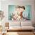 Quadro Decorativo Canvas Beleza Feminina Face Mulher Floral Horizontal - Imagem 4