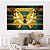 Quadro Decorativo Canvas Borboleta Dourada Abstrata Horizontal - Imagem 5
