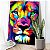Quadro Decorativo Canvas Face Abstrata Leão Colorido Vertical - Imagem 5
