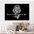Quadro Decorativo Canvas Leão de Judá Frase Nunca foi sorte sempre foi Deus Preto e Branco Horizontal - Imagem 5