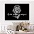 Quadro Decorativo Canvas Leão de Judá Frase A Sorte Favorece os corajosos Preto e Branco Horizontal - Imagem 5