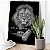 Quadro Decorativo Canvas Leão de Judá Frase Nunca foi Sorte sempre foi Deus Preto e Branco Vertical - Imagem 4