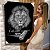 Quadro Decorativo Canvas Leão de Judá Frase A sorte Favorece os corajosos Preto e Branco Vertical - Imagem 6