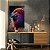 Quadro Decorativo Canvas Perfil de  Face Abstrata Leão de Judá Colorido Vertical - Imagem 4