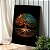 Quadro Decorativo Canvas Árvore da Vida Colorida Fundo Preto Vertical - Imagem 4
