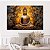 Quadro Decorativo Canvas Religiosos Buda Gold Sentado Meditando Horizontal - Imagem 4