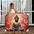 Quadro Decorativo Canvas Religioso Buda Sentado Meditando Fundo Vermelho Horizontal - Imagem 1