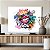 Quadro Decorativo Canvas Abstrato Street Art Colorida Horizontal - Imagem 3