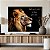 Quadro Decorativo Canvas Perfil Leão de Judá Frase Aquele que te Guarda não dorme Colorido Horizontal - Imagem 3