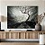 Quadro Decorativo Canvas Paisagem Abstrata Árvore Sinuosa Galhos Secos Preto e Branco Horizontal - Imagem 3