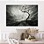 Quadro Decorativo Canvas Paisagem Abstrata Árvore Sinuosa Galhos Secos Preto e Branco Horizontal - Imagem 5