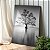 Quadro Decorativo Canvas Paisagem Árvore no Lago Preto e Branco Vertical - Imagem 2