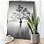 Quadro Decorativo Canvas Paisagem Árvore no Lago Preto e Branco Vertical - Imagem 3